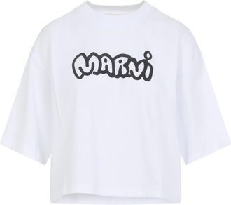 Marni White Logo T-Shirt