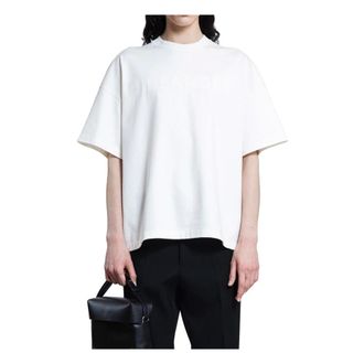 Jil Sander T-Shirts, male, White, S, Logo T-Shirt