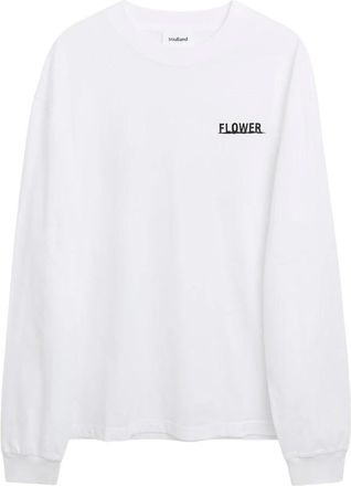 Soulland Derek Rose T-shirt met print - unisex - Longsleeves - Wit - Xl/2Xl - Katoen - Tops