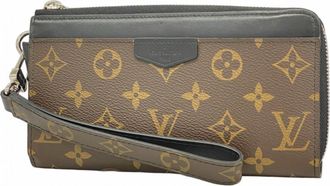 Louis Vuitton Black Brown Long Wallet (Bi-Fold) (Pre-Owned)