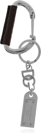 Dolce & Gabbana Metalen sleutelhanger met logo - Heren - Sleutelhangers & Tashangers - Grijs - ONE Size - Leer - Accessoires