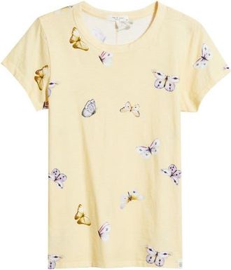 Rag & Bone Tammy Butterfly Pima Cotton T-Shirt at Nordstrom, Size X-Small