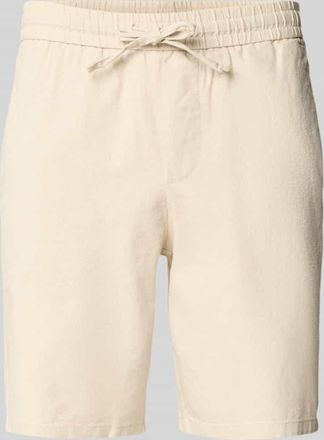 Only & Sons Regular Fit Shorts aus Baumwoll-Leinen-Mix Modell LINUS in Beige, Gr&ouml;&szlig;e XXL