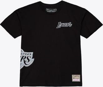 Mitchell & Ness Mens Mitchell & Ness Black Los Angeles Lakers Chrome Heritage T-Shirt at Nordstrom, Size X-Large