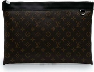 Louis Vuitton 2020 Monogram Macassar Discovery Pochette GM clutch bag - Brown