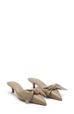 Mango Pointed Toe Kitten Heel Mule in Ecru at Nordstrom, Size 6.5Us