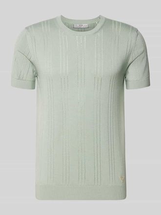 Guess Strickshirt aus Viskose-Baumwoll-Mix Modell LINDON in Mint, Gr&ouml;&szlig;e XXL