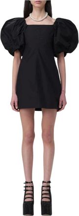 Ganni Dames, Jurken, Zwart, Maat: XS Katoen