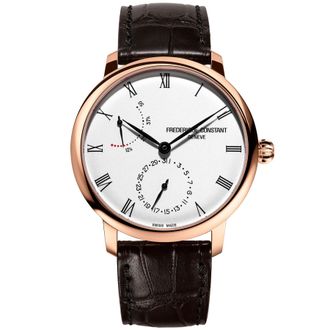 Frederique Constant Fr&eacute;d&eacute;rique Slimline Mens Brown Watch FC-723WR3S4 Leather - One Size