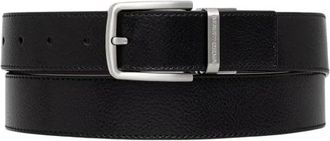 Emporio Armani Omkeerbare leren riem - Heren - Riemen - Zwart - ONE Size - Leer - Accessoires