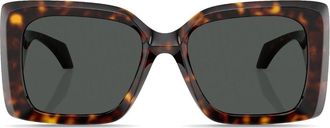 Versace Medusa-plaque oversized-frame sunglasses - women - Nylon - 54 - Brown