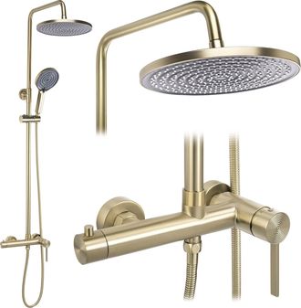 Rea Conjunto De Ducha Rea Foster Brush Gold