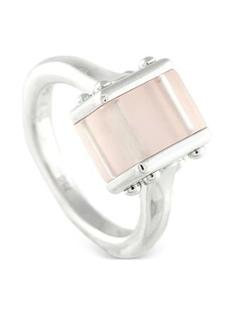 Louis Vuitton 18K white gold rose quartz ring - Silver