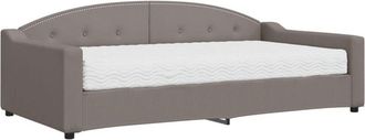 vidaXL Sof&aacute; Cama Con Colch&oacute;n Tela Gris Taupe 100x200 Cm Vidaxl