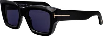 Tom Ford Ilias Zonnebril - Heren - Zonnebrillen - Zwart - 50 MM - Accessoires