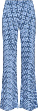 Maliparmi geometric-print flared trousers - Blue
