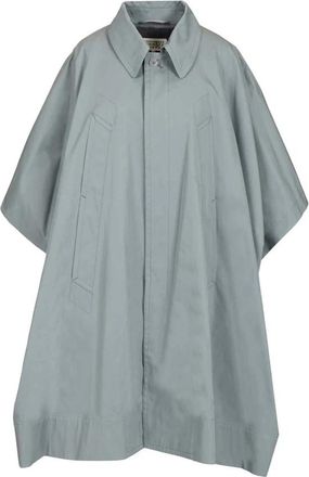 Maison Margiela Katoenen Gabardine Trenchcoat - Dames - Mantel - Blauw - 2XS - Katoen - Jassen