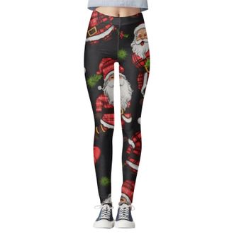 Generic Christmas Workout Leggings for Women High Waisted Stretchy Fabric with Xmas Themed Prints Including Reindeer Snowflakes Santa Perfect for Running Yoga