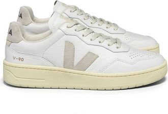 Veja V-90 O.t. Leather - Heren - Sneakers - Beige - 38 EU - Katoen - Schoenen