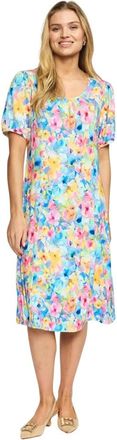 2-Biz Midi Jurk - Dames - Casual kleedjes - Veelkleurig - 2XL - Kleedjes