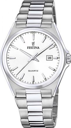 Festina F20552-2 Mens Classic Watch - Silver - One Size