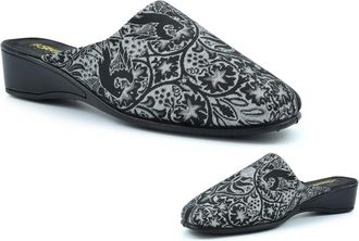 Generic Womens Wedge Heel Slippers Ladies Wedge Slippers Size 5 Slip On Slipper Size 6 Mule Slipper Womens Mules Ladies Mules Brocade Textile Upper Sizes 3-8 