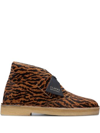 Clarks tortoiseshell-pattern boots - Brown