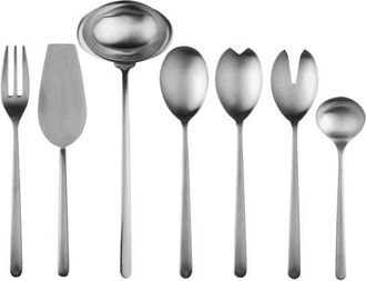 Mepra Linea Serving Set - 7 Pieces in Ice Silver at Nordstrom