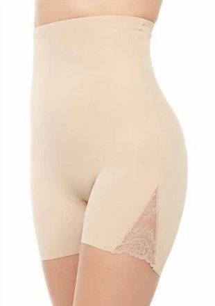 Miraclesuit Shape Away With Back Magic Lace Hi-Waist Boyshort In Nude