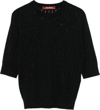 Max Mara Top a maniche corte - Nero