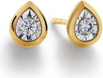 Monica Vinader Lab Grown Diamond Pear Stud Earrings in 18Ct Gold Vermeil /Lab Dia at Nordstrom