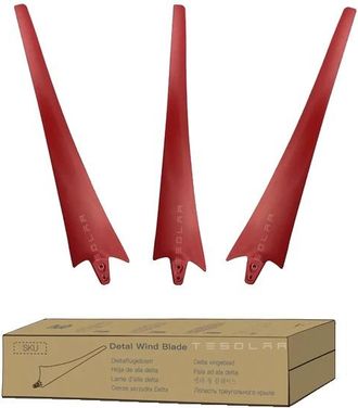 OEM Aspas De Aerogenerador, Construcci&oacute;n De Nailon Resistente, Rendimiento &Oacute;ptimo, Juego De 3 Piezas, Aspas Rojas
