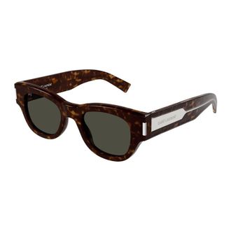 Saint Laurent SL573002 Cat-Eye Tortoiseshell Sunglasses - Brown