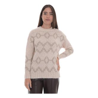 Pennyblack Ciad Pullover - Dames - Ronde hals truien - Beige - L - Truien & Vesten