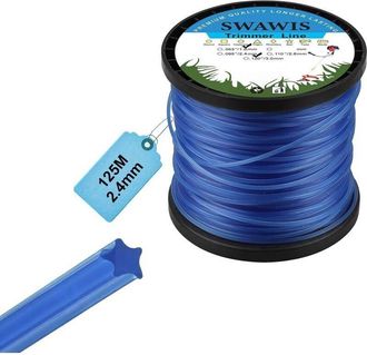 OEM Hilo De Corte De Nailon Azul Estrella De 2,4 Mm/125 M, Carrete De Repuesto De Hilo Naranja Para Desbrozadora, Ideal Para Eliminar Malas Hierbas Del Ja