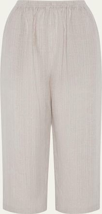 Eskandar Metallic Linen Japanese Trousers