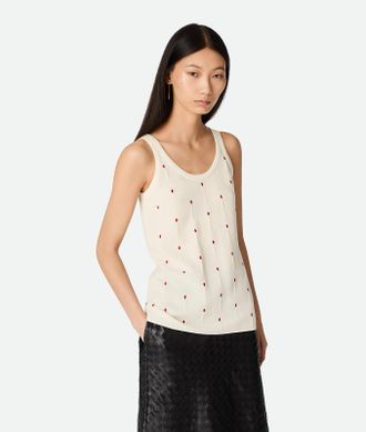 Bottega Veneta Cotton Embroidered Matches Tank Top - Bottega Veneta