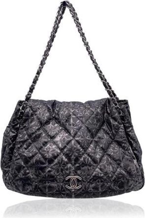 Chanel Pre-owned Vintage Schoudertas - Dames - Vintage Schoudertas - Grijs - ONE Size - Nylon - Vintage