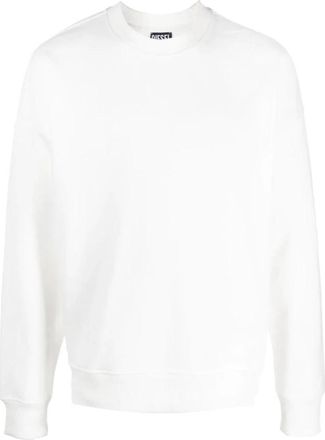 Diesel Casual Wit Katoenen Sweatshirt - Heren - Sweatshirts - Wit - M - Katoen - Hoodies & sweatvesten