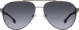 HUGO BOSS B1485S Carbon Fiber Pilot Sunglasses - Gray