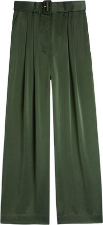 Zimmermann Wide-leg Silk Trousers - Green Dark - 00 (UK 6 / XS)