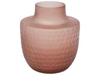 Schubiger M&ouml;bel Vase Glas Antik Rosa H: 29 cm