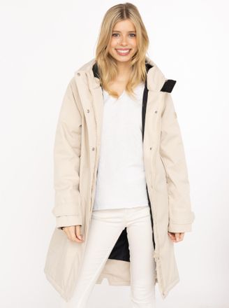 Zwillingsherz Kurzmantel ZWILLINGSHERZ Keep Smiling, Damen, Gr. XXL, creme, Web, Obermaterial: 100% Polyester, unifarben, ca. Mitte Oberschenkel, ohne Ausschnitt, g