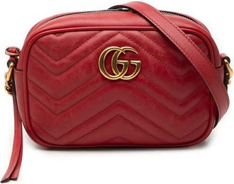 Gucci Pre-owned Gucci Mini GG Marmont Matelasse Calfskin Crossbody Ladies TYTYT0YJU1Q7G7SG