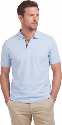 Barbour Poloshirt Barbour lichtblauw korte mouw normale fit 2 knoops