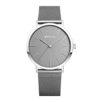 Bering Dames set met analoge quartz horloge en oorbellen Grijs 13436-309-Gwp - Dames - Horloges - Grijs - ONE Size - Accessoires