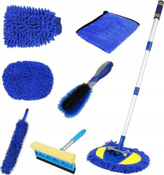 OEM Juego De Cepillos Para Lavado De Autos, Cepillo Telesc&oacute;pico Super Set