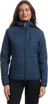 Fjällräven Keb Padded Hoodie Womens Sweatshirt Mountain Blue : LG, Down/Mesh/Polyester