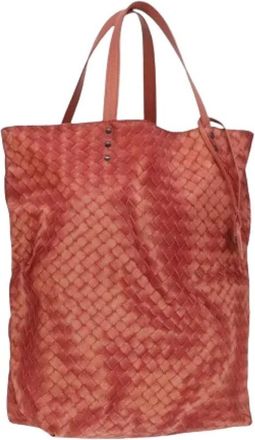 Bottega Veneta Pre-owned Tote Bags, female, Orange, Size: ONE SIZE Pre-owned Vintage Nylon Tote Bag