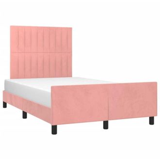 vidaXL Estructura De Cama Sin Colch&oacute;n Terciopelo Rosa 120x200 Cm Vidaxl